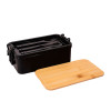 Double Stack Lunch Boxes Black Open